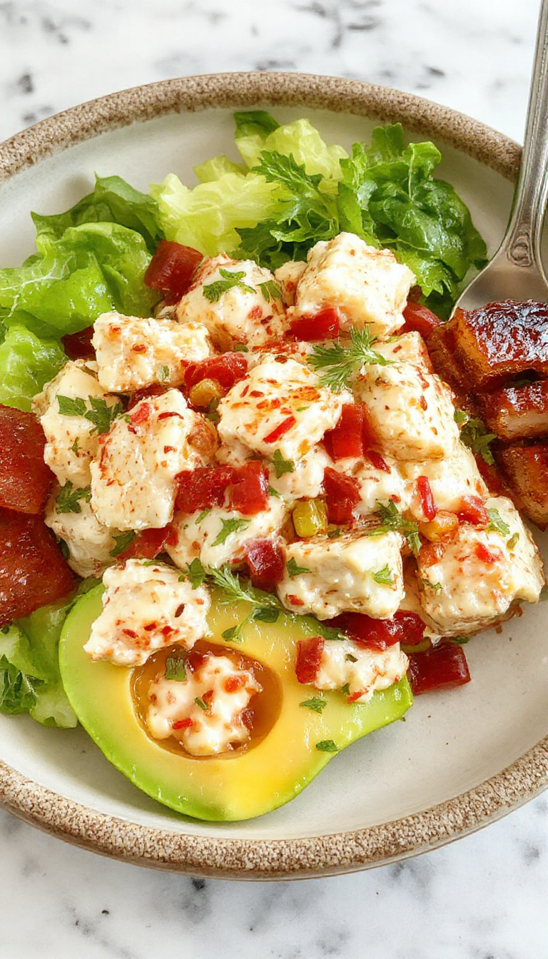 A vibrant bowl of the ultimate crab salad featuring flaky crab meat, fresh greens, and colorful vegetables topped with lemon wedges