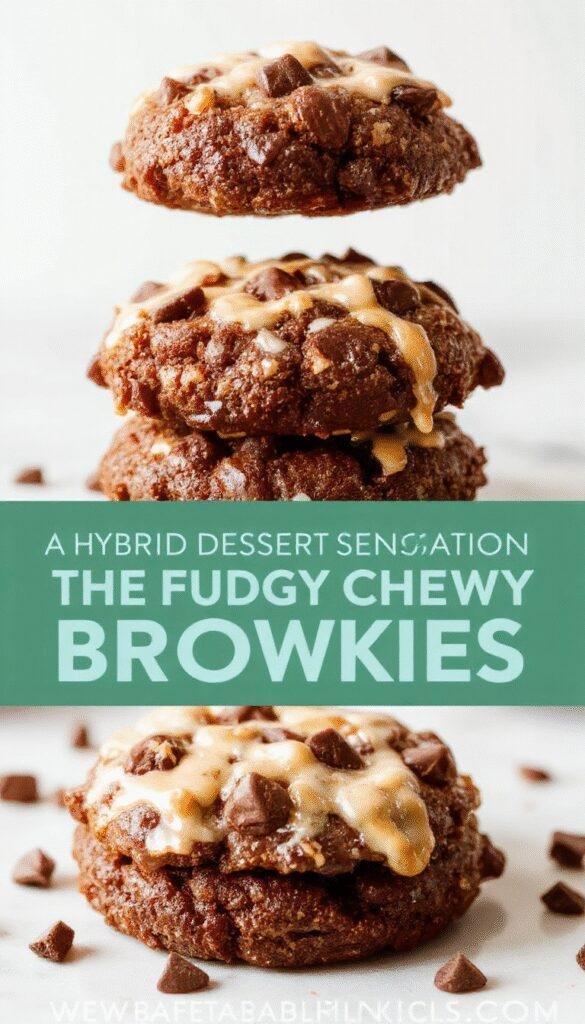 A close-up of fudgy, chewy brownie-bake hybrid dessert slices with a glossy chocolate top and a dense, moist interior, garnished with chocolate shavings.