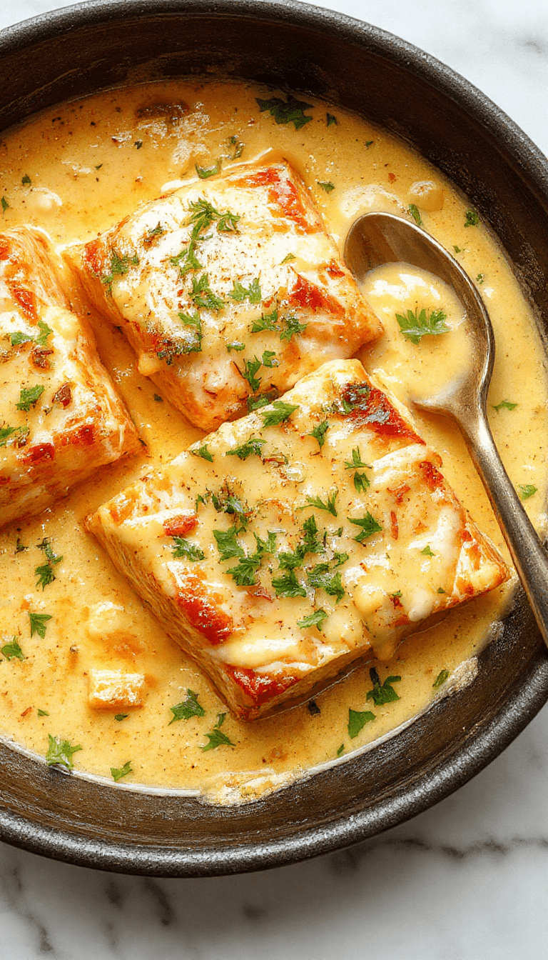 Colorful dish featuring perfectly seared salmon fillets topped with a rich, creamy coconut curry sauce, garnished with fresh herbs and served on a sleek white plate, surrounded by garlic cloves and a sprig of cilantro, with a vibrant backdrop highlighting the luscious textures and vibrant colors.