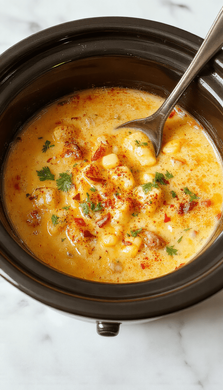 A vibrant bowl of Mexican street corn soup showcasing bright yellow and red colors, topped with bits of cheese, cilantro, drizzled with sauce, served alongside corn on the cob and garnished with fresh herbs, surrounded by rustic bowls and crisp napkins, textured surface highlighting the creamy, cheesy consistency and garnishes.