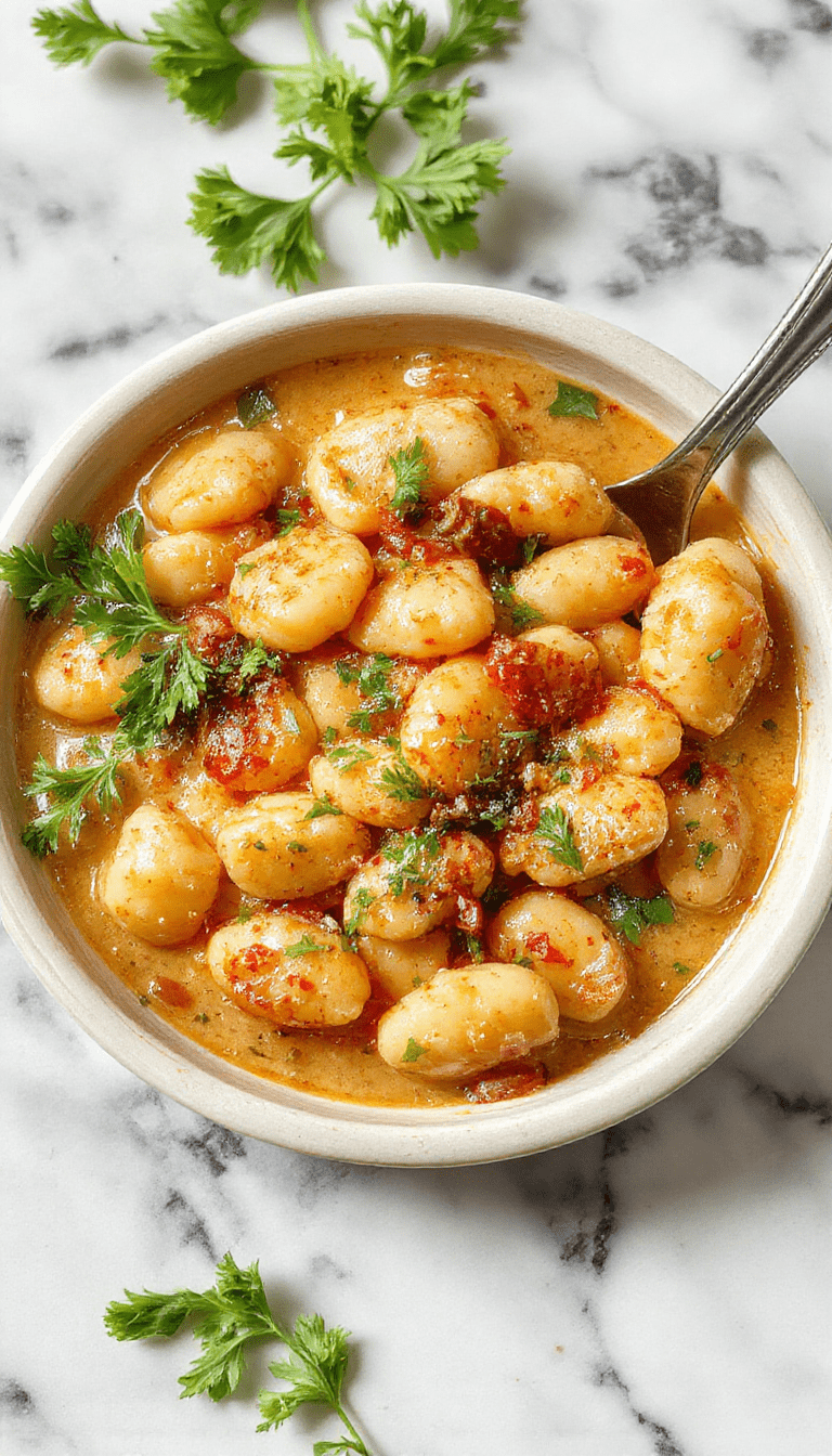 A close-up of a creamy butter beans dish garnished with fresh herbs, served in a rustic white bowl against a wooden background, showcasing a rich, velvety texture and vibrant green herbs