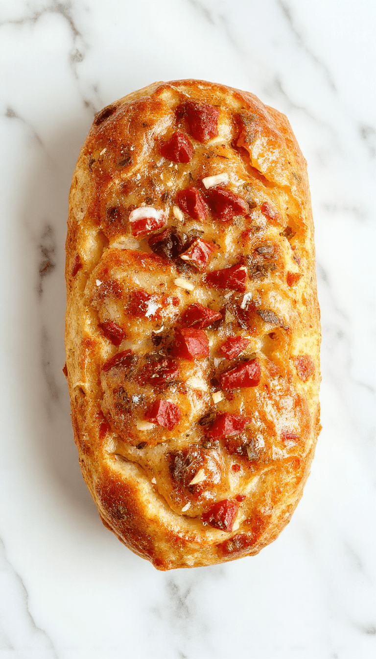 A beautifully sliced warm Christmas bread with golden crust and festive toppings, garnished with holly and powdered sugar on a rustic wooden platter