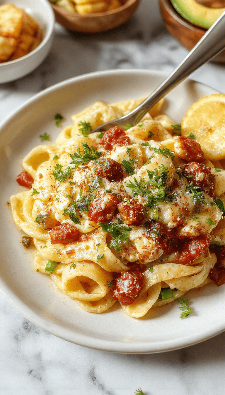A vibrant plate of Pasta Primavera featuring colorful fresh vegetables like cherry tomatoes, bell peppers, zucchini, and broccoli tossed with al dente pasta, garnished with basil and grated cheese. The dish is presented on a rustic white plate with a fork resting beside it, set against a background of a wooden table with natural lighting highlighting the bright, appetizing colors and textures.
