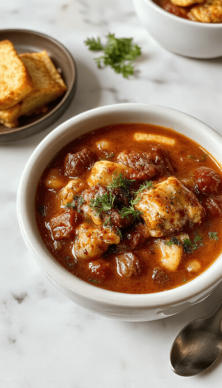 A vibrant bowl of hearty lasagna soup topped with melted mozzarella cheese and fresh basil, surrounded by uncooked lasagna ingredients and a rustic wooden spoon, with steam rising in a warm kitchen setting.