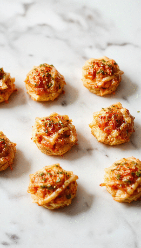 Colorful assortment of Thanksgiving finger foods arranged on a wooden platter, featuring mini turkey sliders, cheesy deviled eggs, cranberry cheese balls, and crispy bacon-wrapped bites, all styled with festive autumn leaves and small pumpkin decorations, showcasing varied textures and vibrant seasonal colors