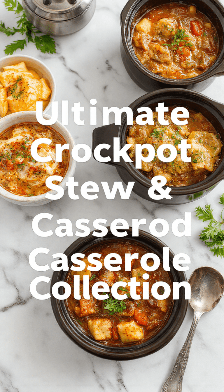 Colorful and hearty crockpot stew served in a rustic bowl, garnished with fresh herbs. Stew contains tender chunks of beef, vegetables, and rich gravy, with a cozy kitchen background and steam rising, styled for warmth and comfort.