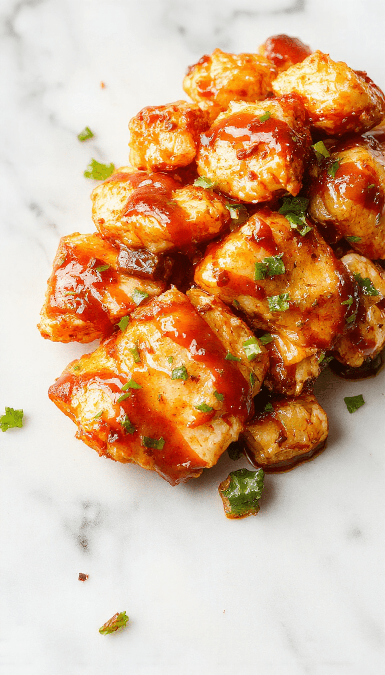 Colorful plated crockpot teriyaki chicken with glossy, caramelized sauce coated over tender chicken pieces, garnished with sesame seeds and chopped green onions. The dish is served on a white plate with a side of steamed rice, styled with rustic wooden background and vibrant lighting highlighting the rich textures and glossy finish.