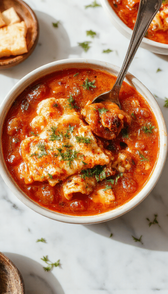 A vibrant bowl of lasagna soup featuring layers of melted mozzarella cheese, rich tomato broth, and tender pasta noodles. The soup is garnished with fresh basil leaves and a sprinkle of grated Parmesan, all presented in a rustic white bowl on a wooden table with a spoon beside it, highlighting its warm and comforting textures.