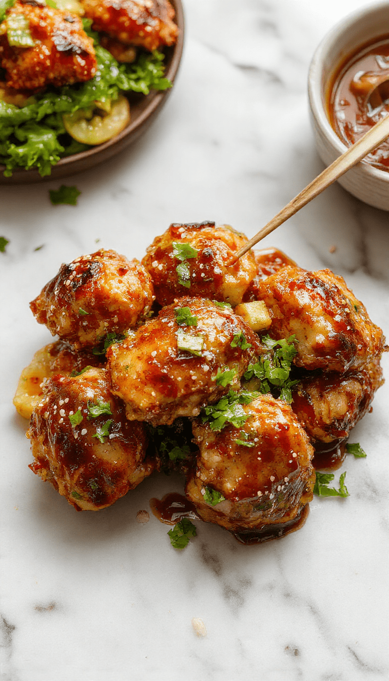 A vibrant plate of crispy sesame chicken served atop steamed white rice, garnished with sesame seeds and chopped green onions. The chicken has a golden-brown, glazed coating with sesame seeds sprinkled generously. The dish is styled on a white plate with a colorful background, emphasizing the glossy sauce and crunchy texture of the chicken.