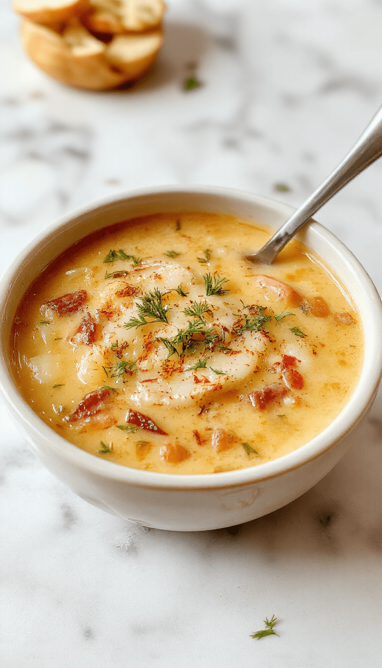 A steaming bowl of French onion soup topped with golden-brown toasted baguette slices and melted Gruyere cheese, garnished with fresh thyme sprigs, set on a rustic wooden table with a cozy ambiance