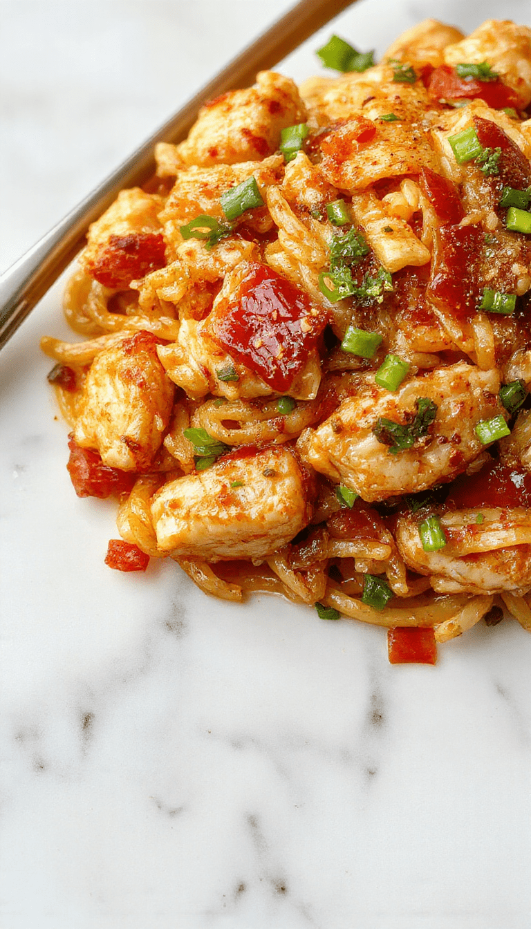 A colorful plate of chicken chow mein featuring tender sliced chicken, glossy stir-fried noodles, vibrant vegetables, garnished with sesame seeds and chopped scallions, served on a white ceramic plate with chopsticks on the side, vibrant and appetizing.